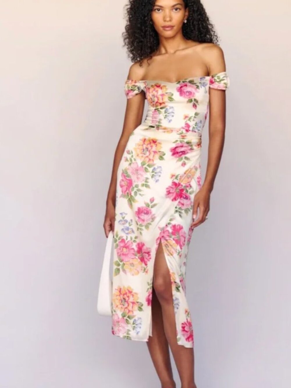 Reformation Genesis Silk Dress Giverny Floral, Size 6